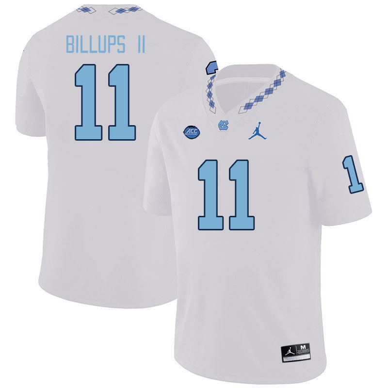 Men #11 Paul Billups II North Carolina Tar Heels College Football Jerseys Stitched-White